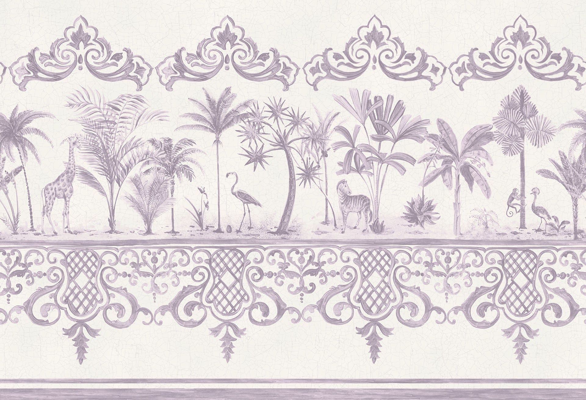 Cole & Son Rousseau Border - Mulberry on White