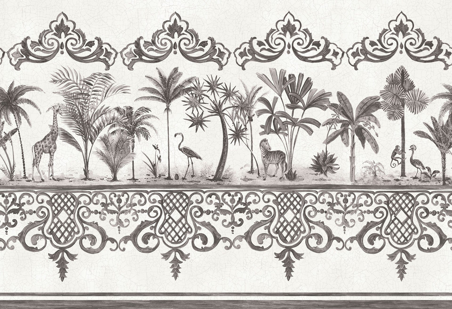 Cole & Son Rousseau Border - Soot on Snow