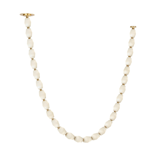 Collier Alabaster 84 Chandelier - Hand-Rubbed Antique Brass