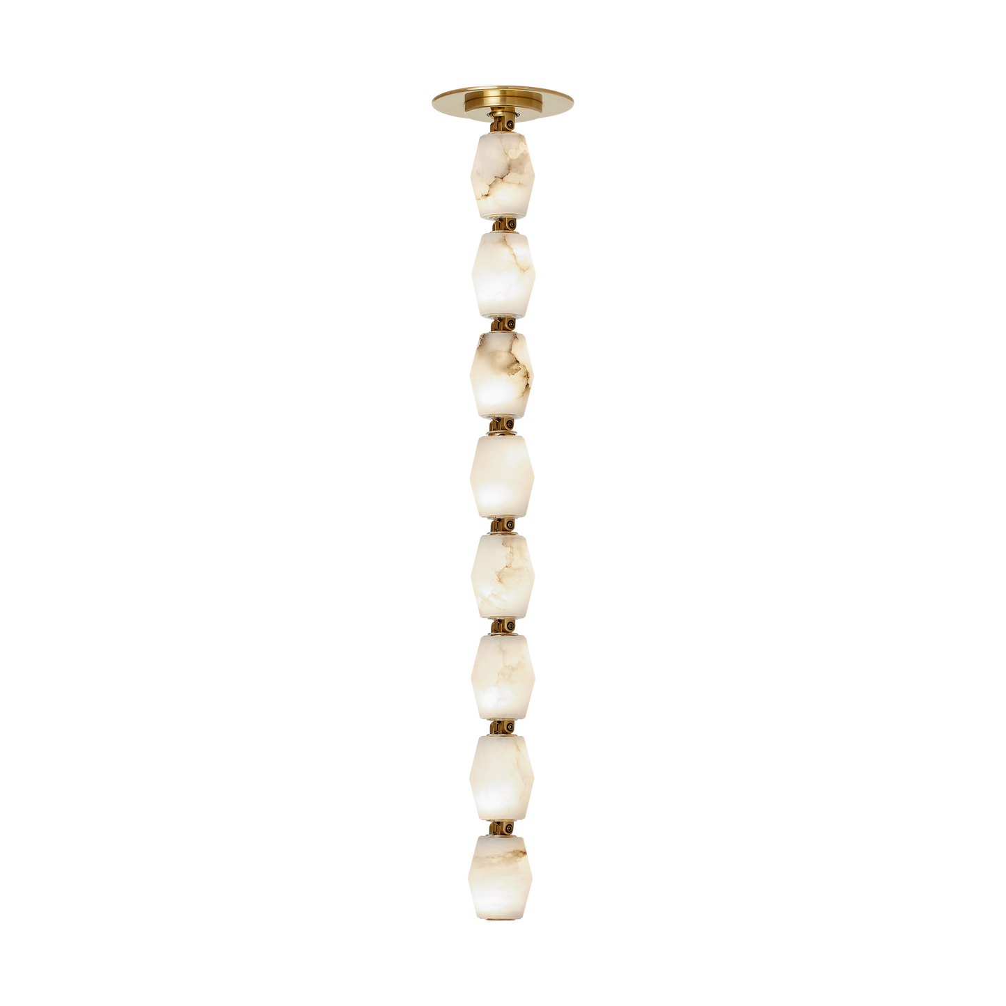 Collier Alabaster 24 Pendant - Hand-Rubbed Antique Brass