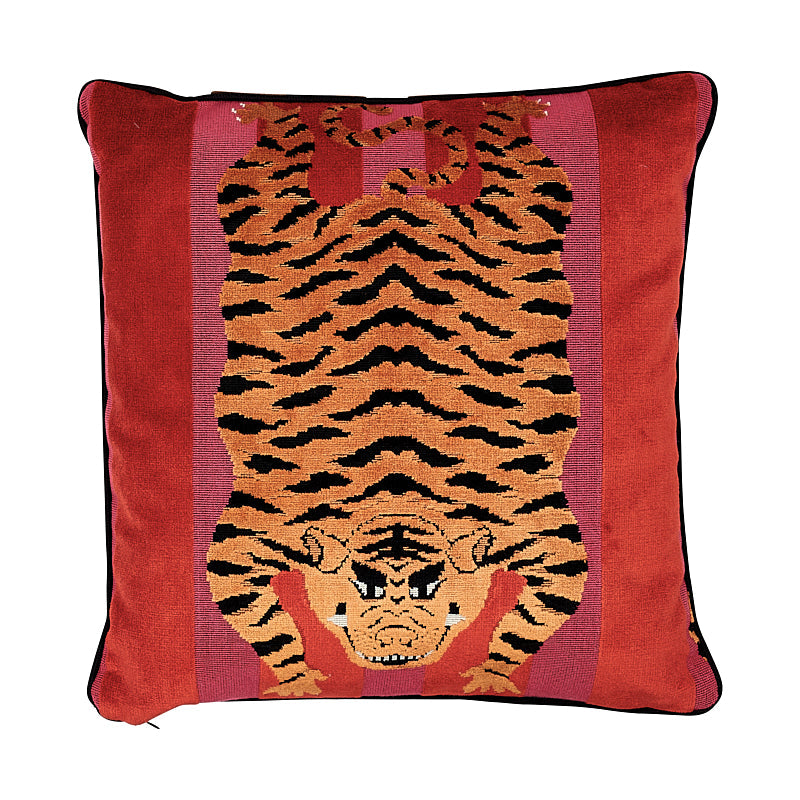 Schumacher | Jokhang Tiger Velvet Pillow fabric - SO7723104