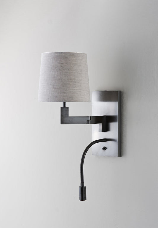 Bedside Wall Light - Gunmetal