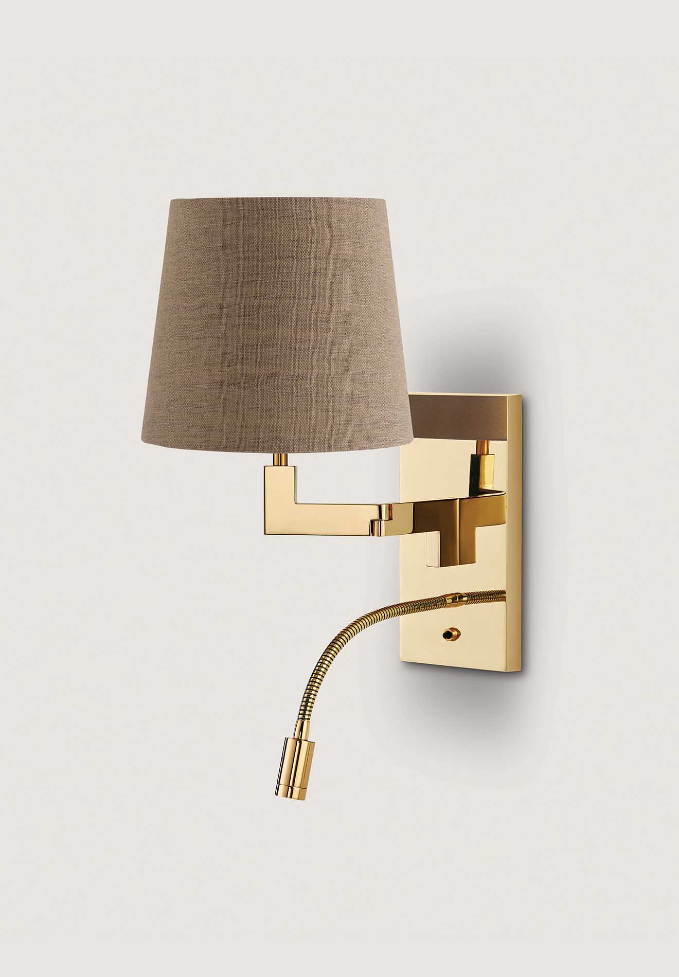 Bedside Wall Light - Polished Brass
