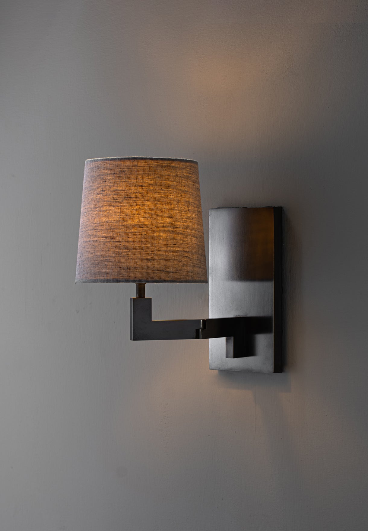 Library Wall Light - Gunmetal lit