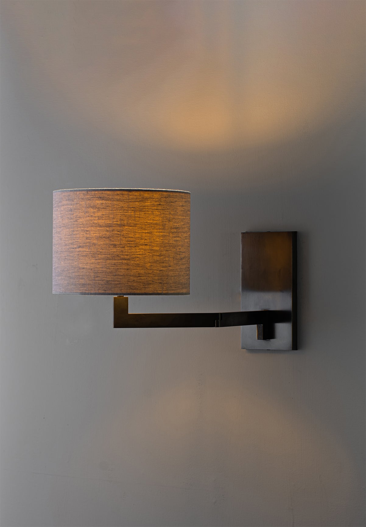 Bentley Wall Light - Gunmetal lit