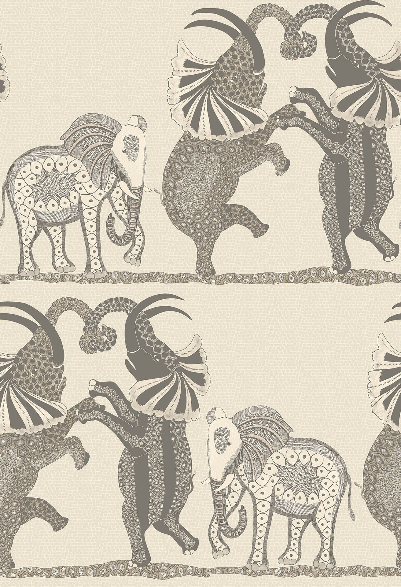 Cole & Son Safari Dance - Parchment & Soot on Stone