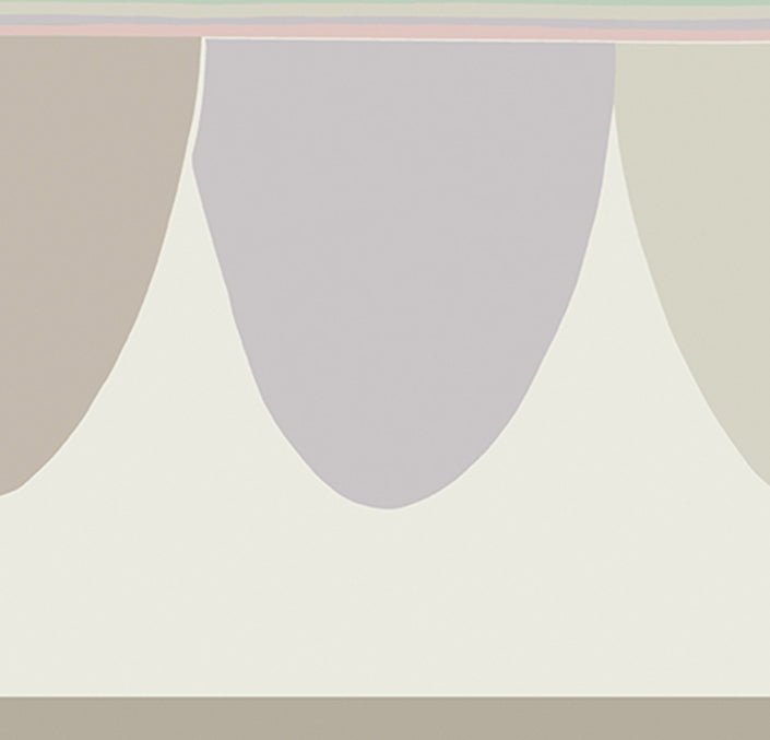 Cole & Son Scaramouche wallpaper - Pastels, Powder Blue, Seafoam & Blush on Parchment