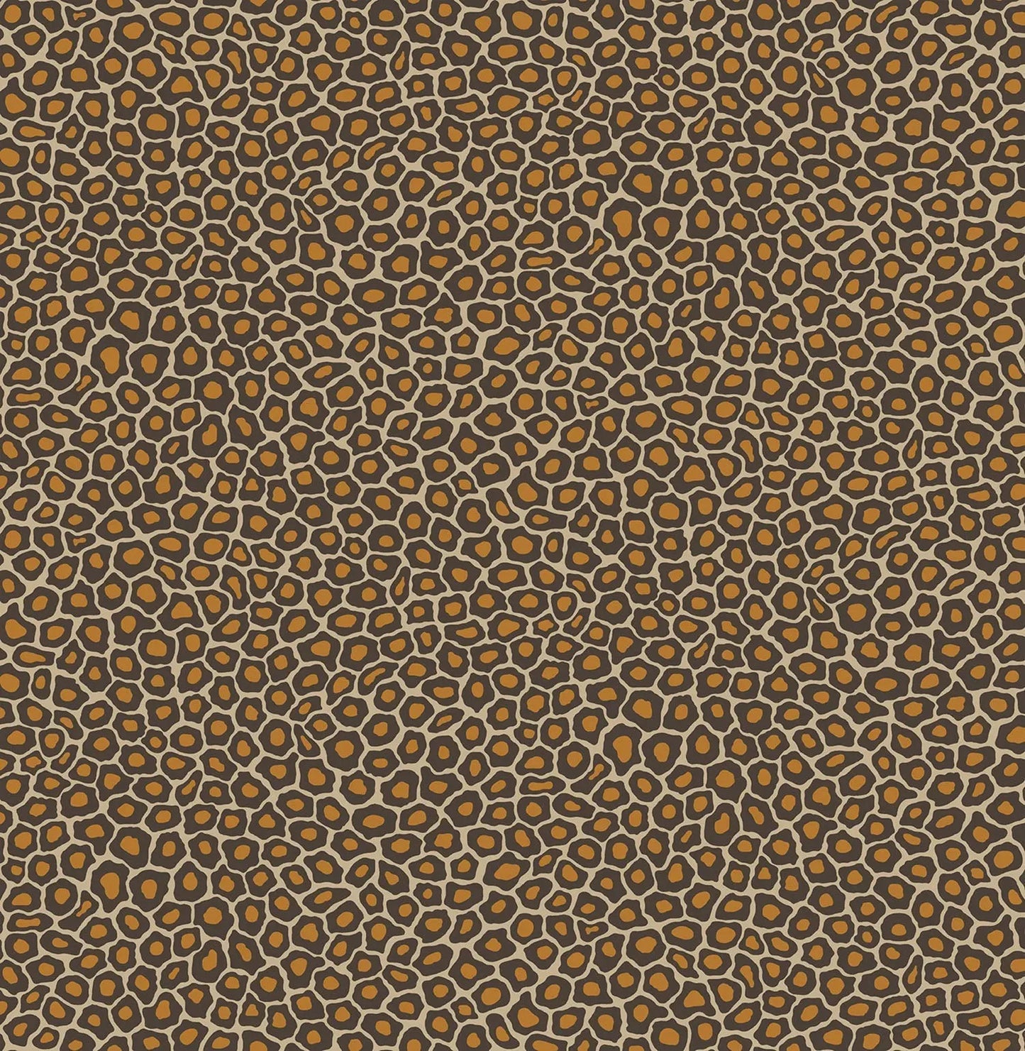 Cole & Son Senzo Spot wallpaper - Soot & Metallic Gold on Cream