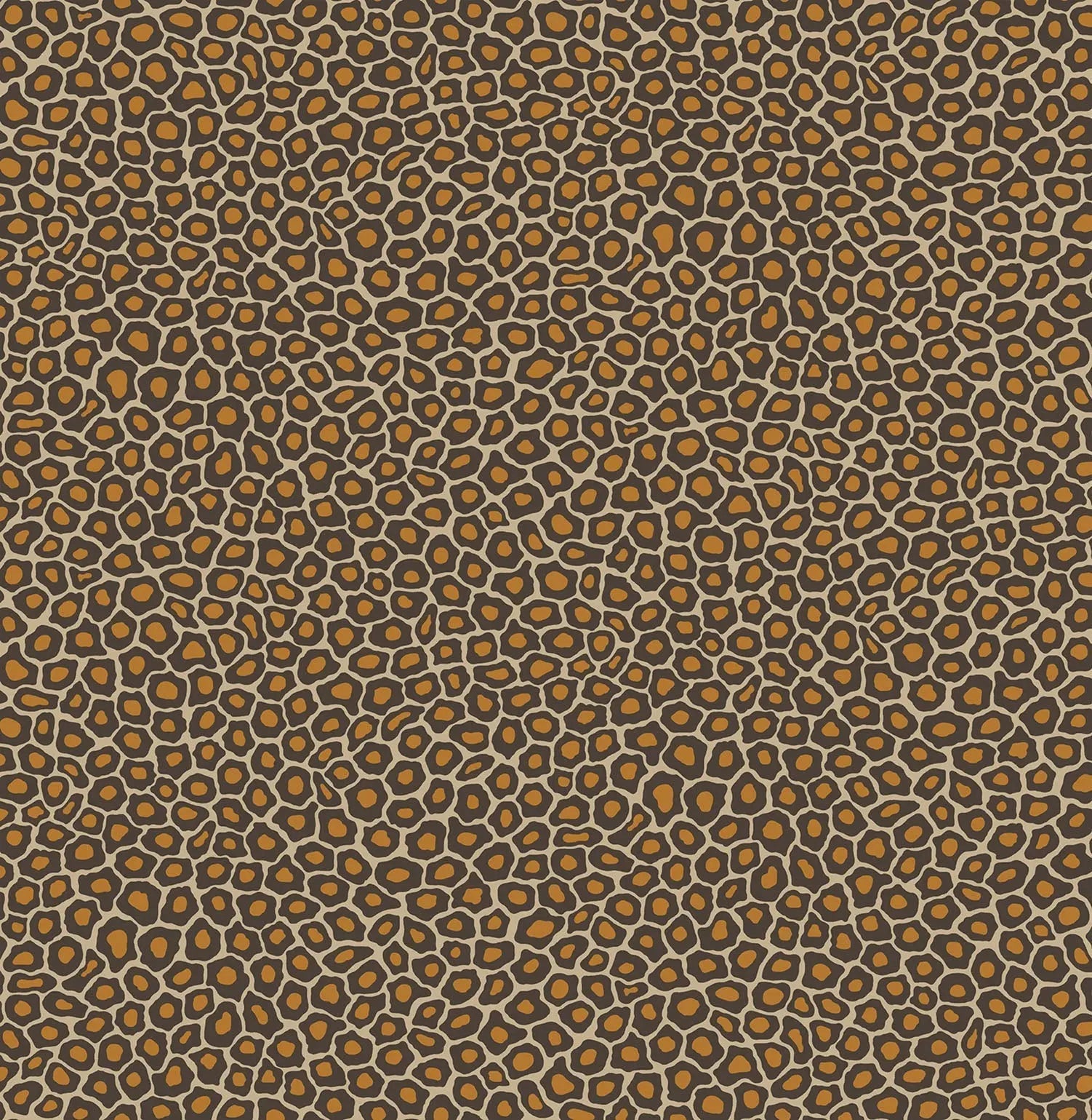 Cole & Son Senzo Spot wallpaper - Soot & Metallic Gold on Cream