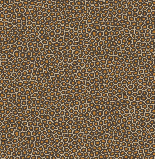 Cole & Son Senzo Spot wallpaper - Soot & Metallic Gold on Cream