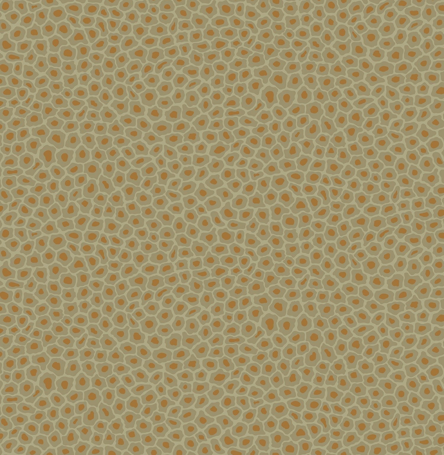 Cole & Son Senzo Spot - Old Olive & Metallic Bronze