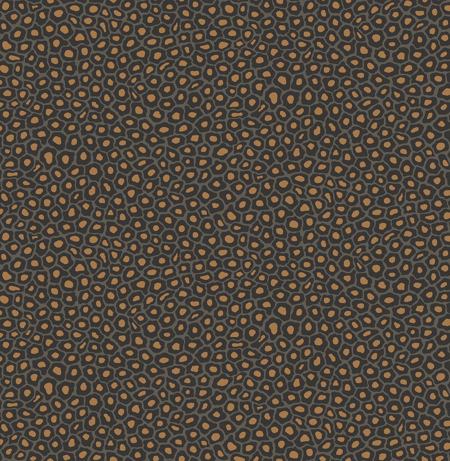 Cole & Son Senzo Spot - Charcoal & Metallic Gold
