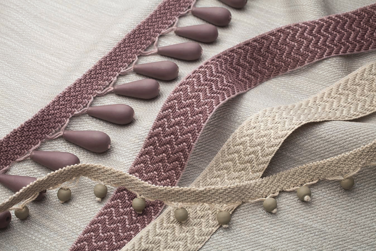 Samuel and Sons Seychelles Wood Bead Fringe — scenography