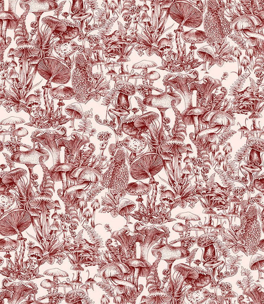 Cole & Son Fungi Forest wallpaper - Burgundy