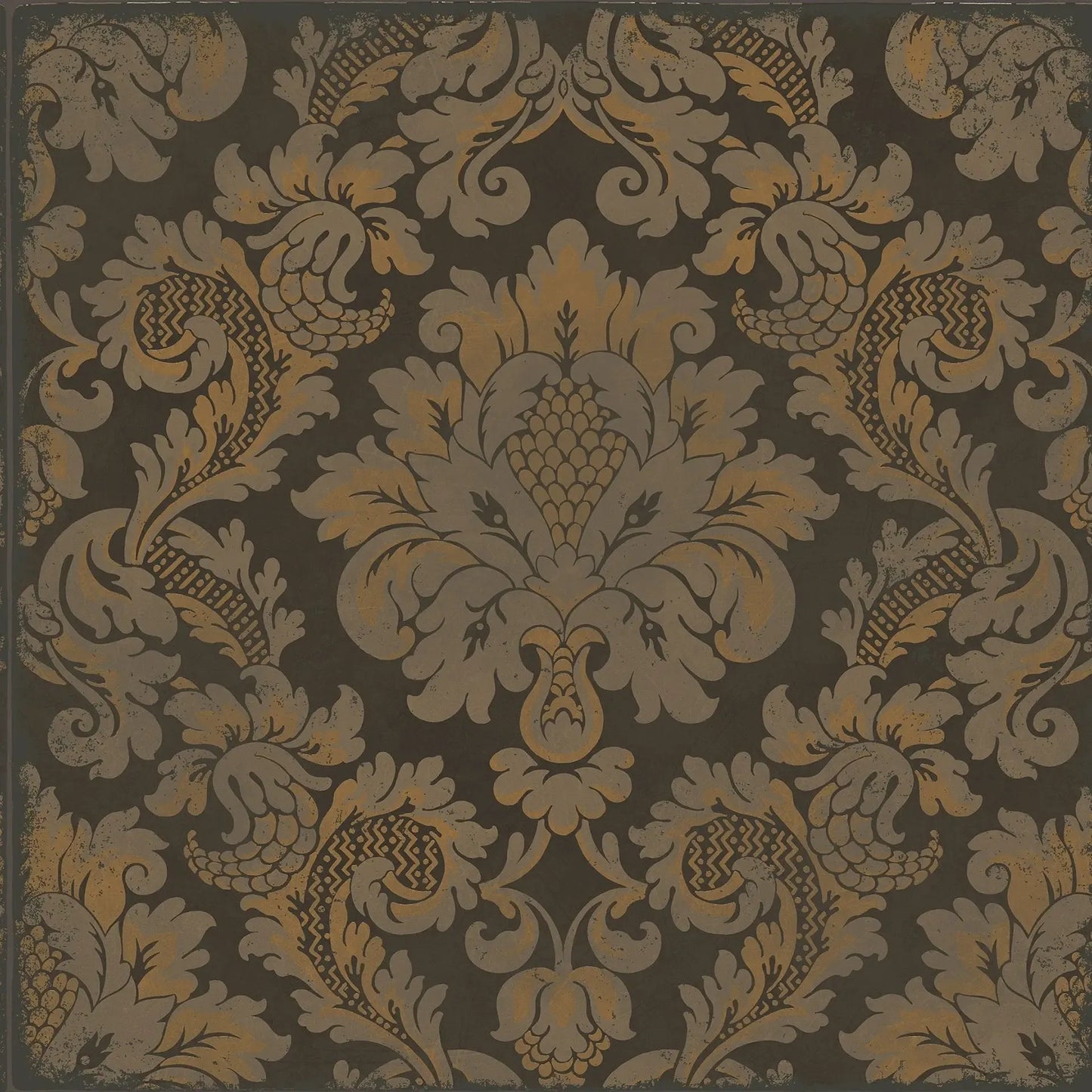 Cole & Son Stravinsky - Metallic Bronze on Soot