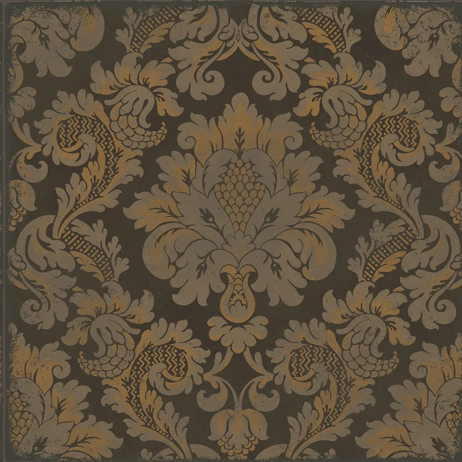 Cole & Son Stravinsky - Metallic Bronze on Soot