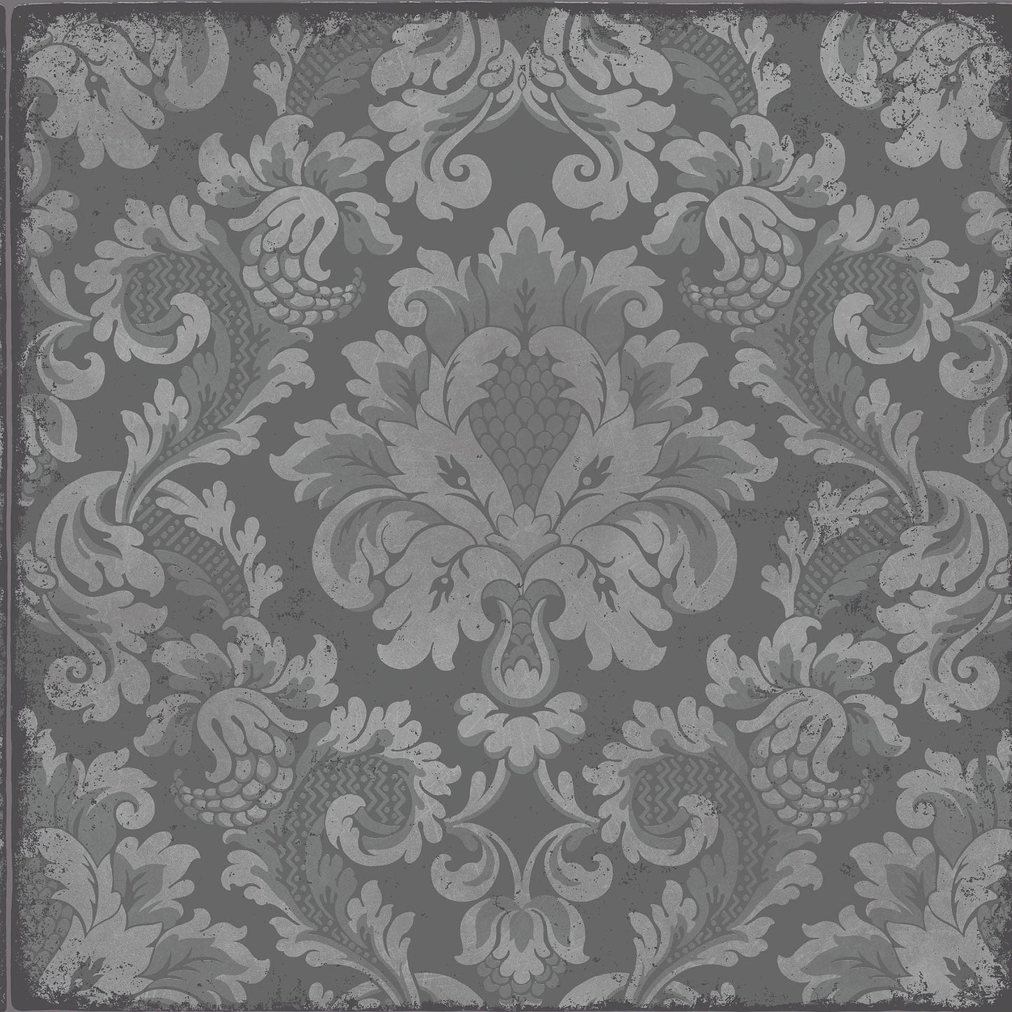 Cole & Son Stravinsky - Metallic Silver on Metallic Graphic