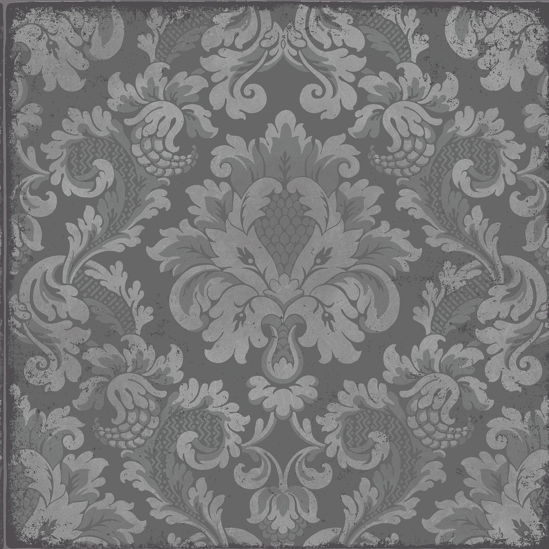Cole & Son Stravinsky - Metallic Silver on Metallic Graphic