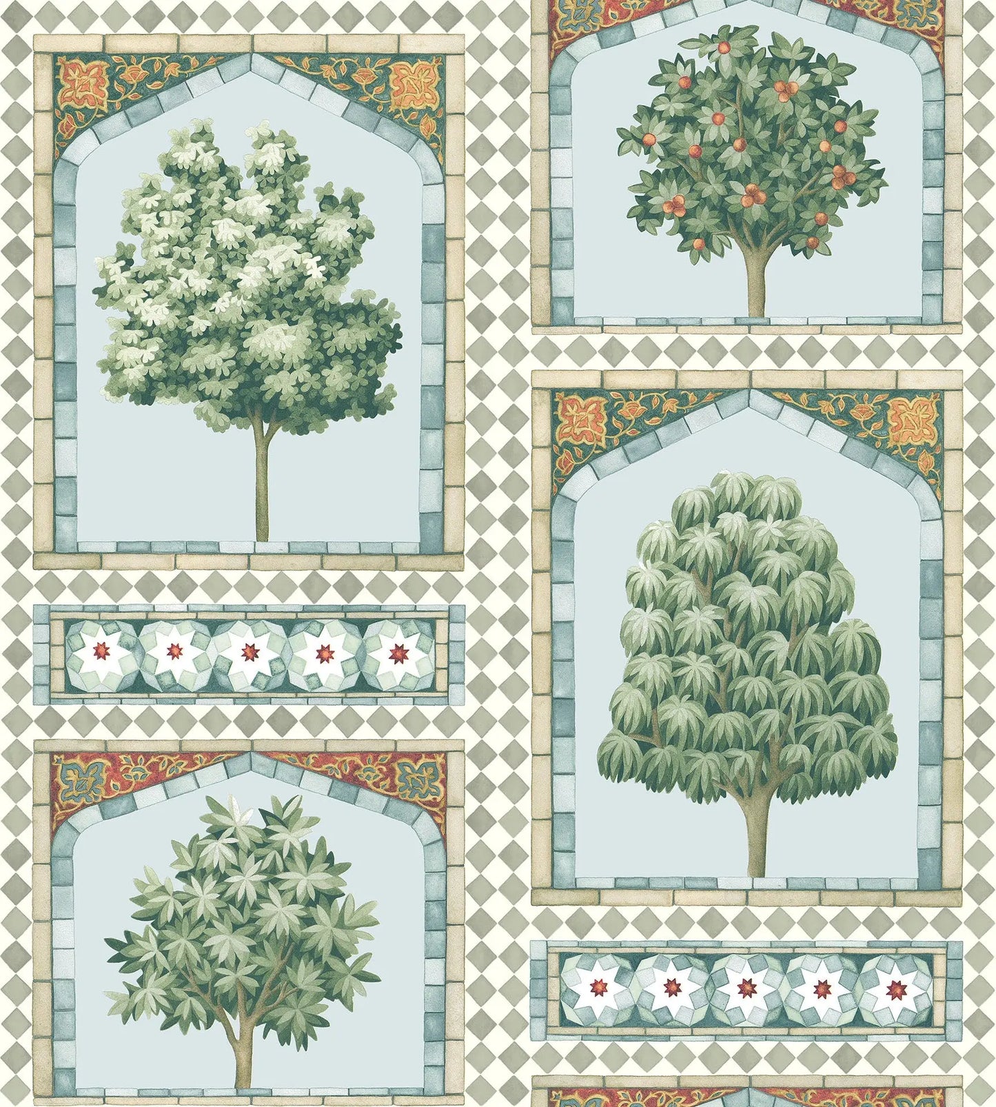 Cole & Son Sultan's Palace - Print Room Blue & Duck Egg