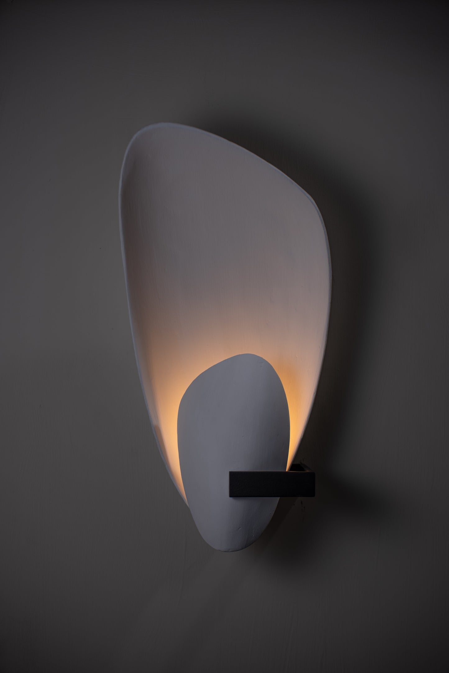 Esme Wall Light - Plaster White with Carbon lit