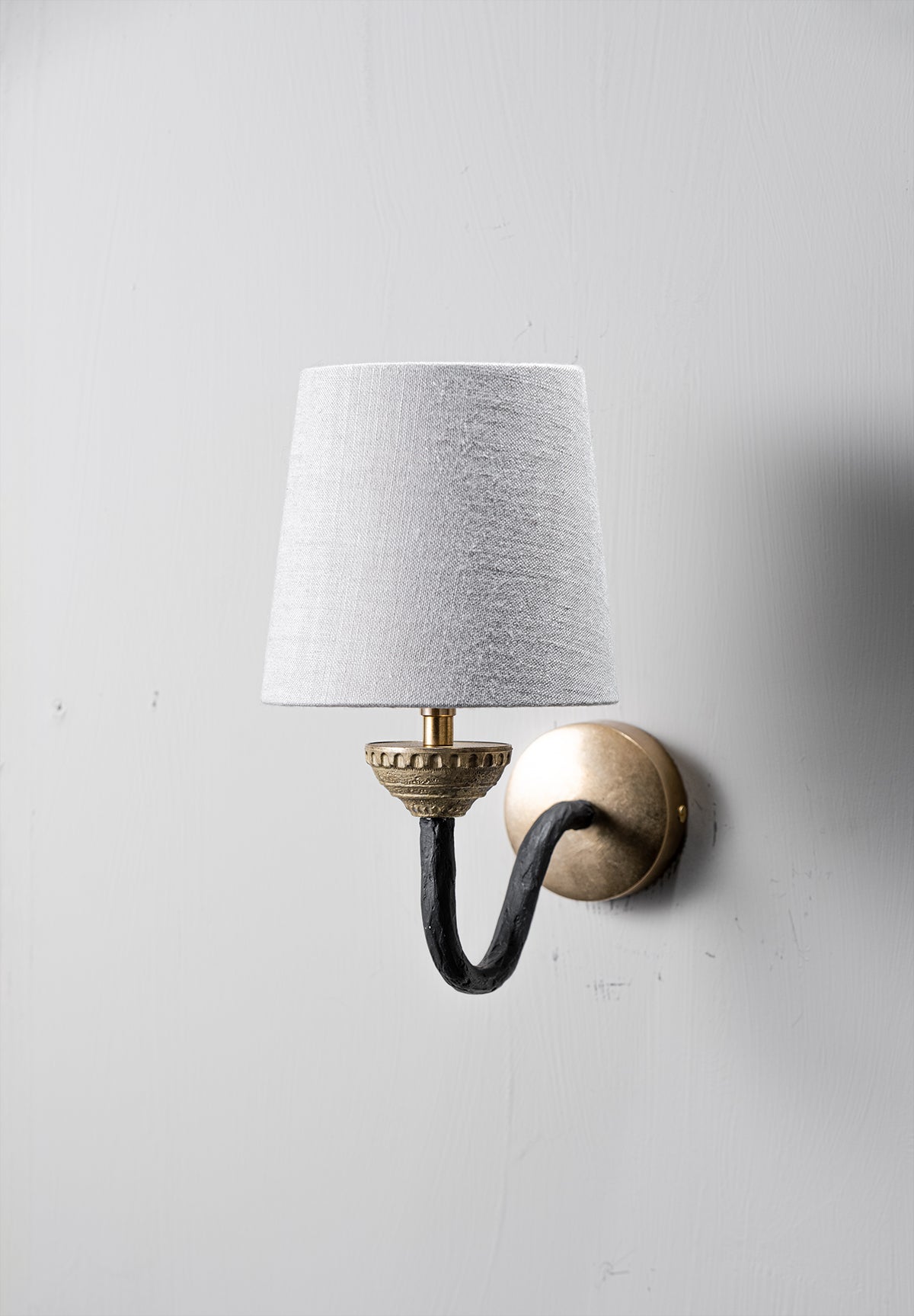 Freya Wall Light - Black with Brass