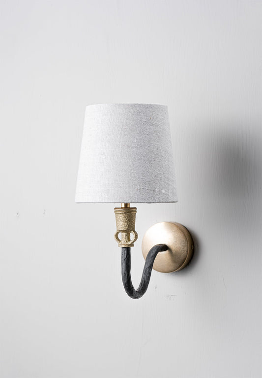 Gigi Wall Light - Black with Brass