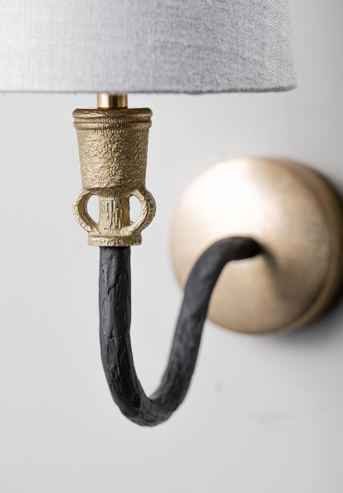 Gigi Wall Light - Black with Brass
