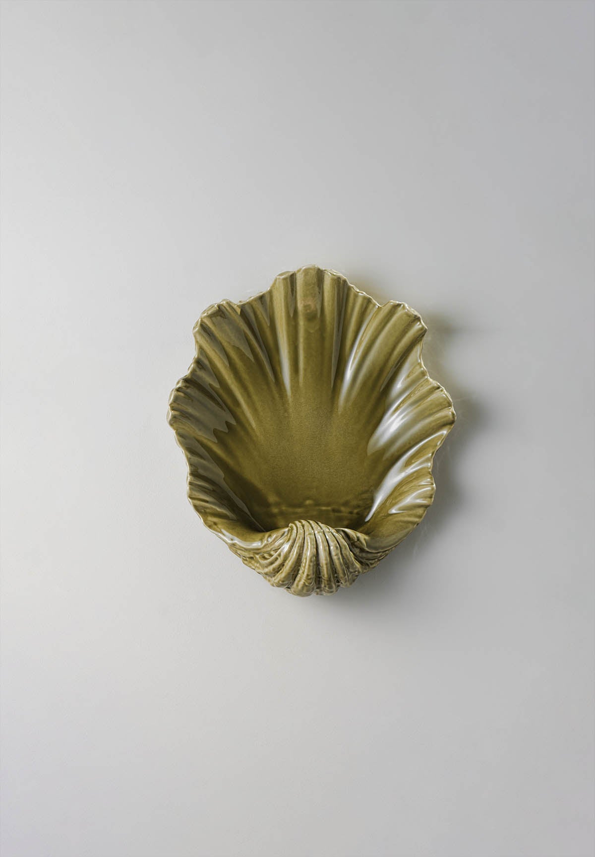 Scallop Ceramic Wall Light Small - Safari