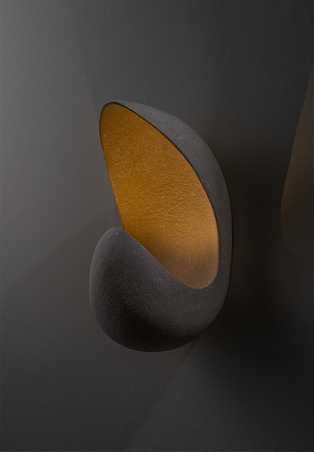Caju Wall Light - Decayed Plaster lit
