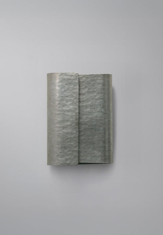 Metal Curl Wall Light - Burnished Silver