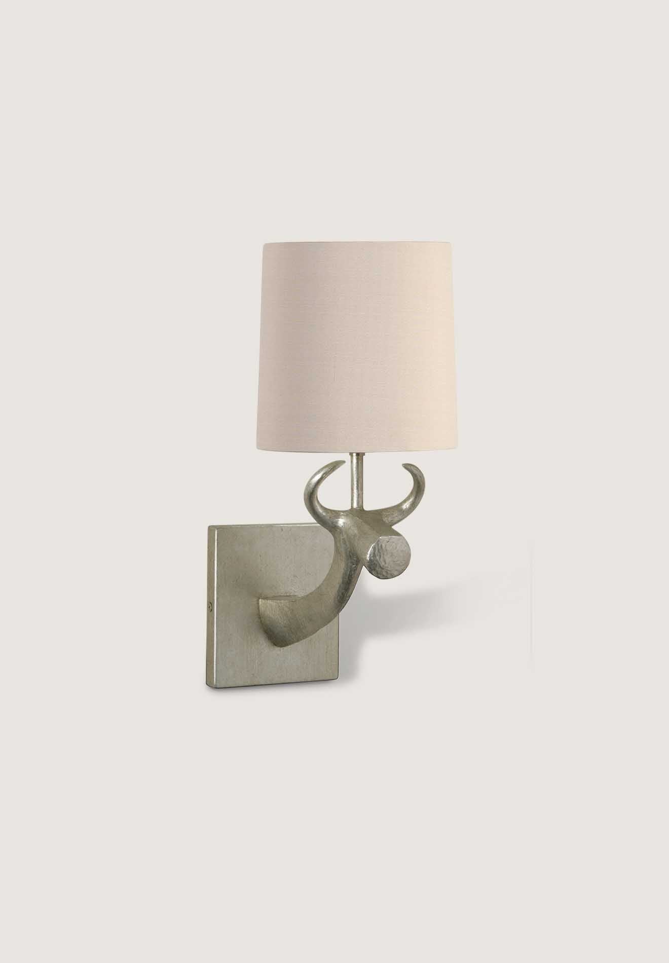 Cow Wall Light - Burnished Silver