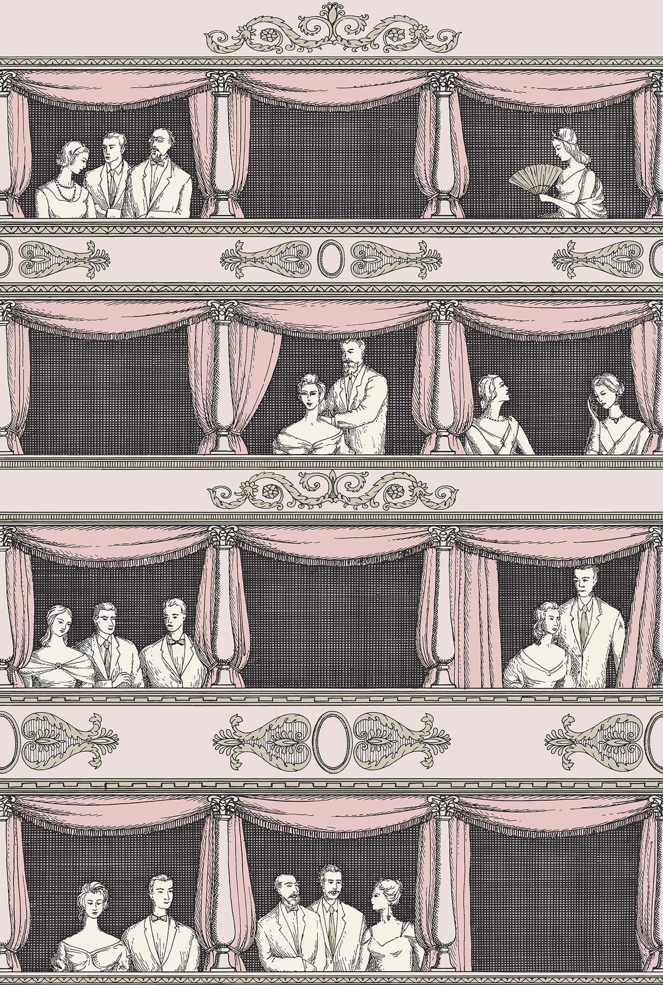 Cole & Son Teatro wallpaper - Blush