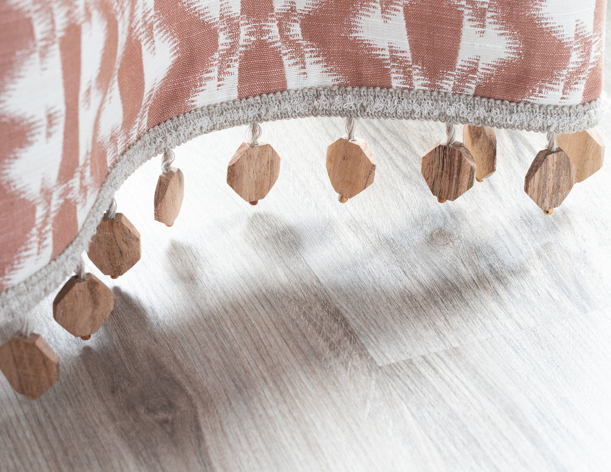 Samuel and Sons Terrace Acacia Wood Bead Fringe — scenography