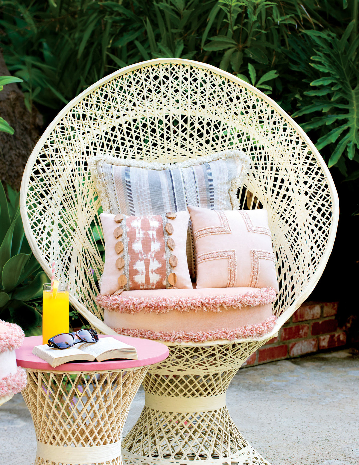 Samuel and Sons Terrace Acacia Wood Bead Fringe — scenography