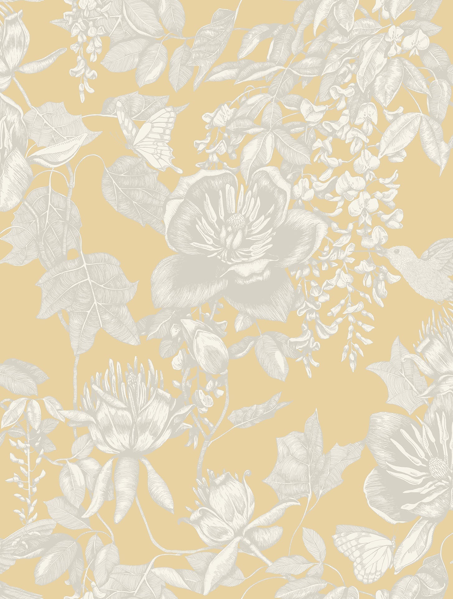 Cole & Son Tivoli wallpaper - White on Ochre