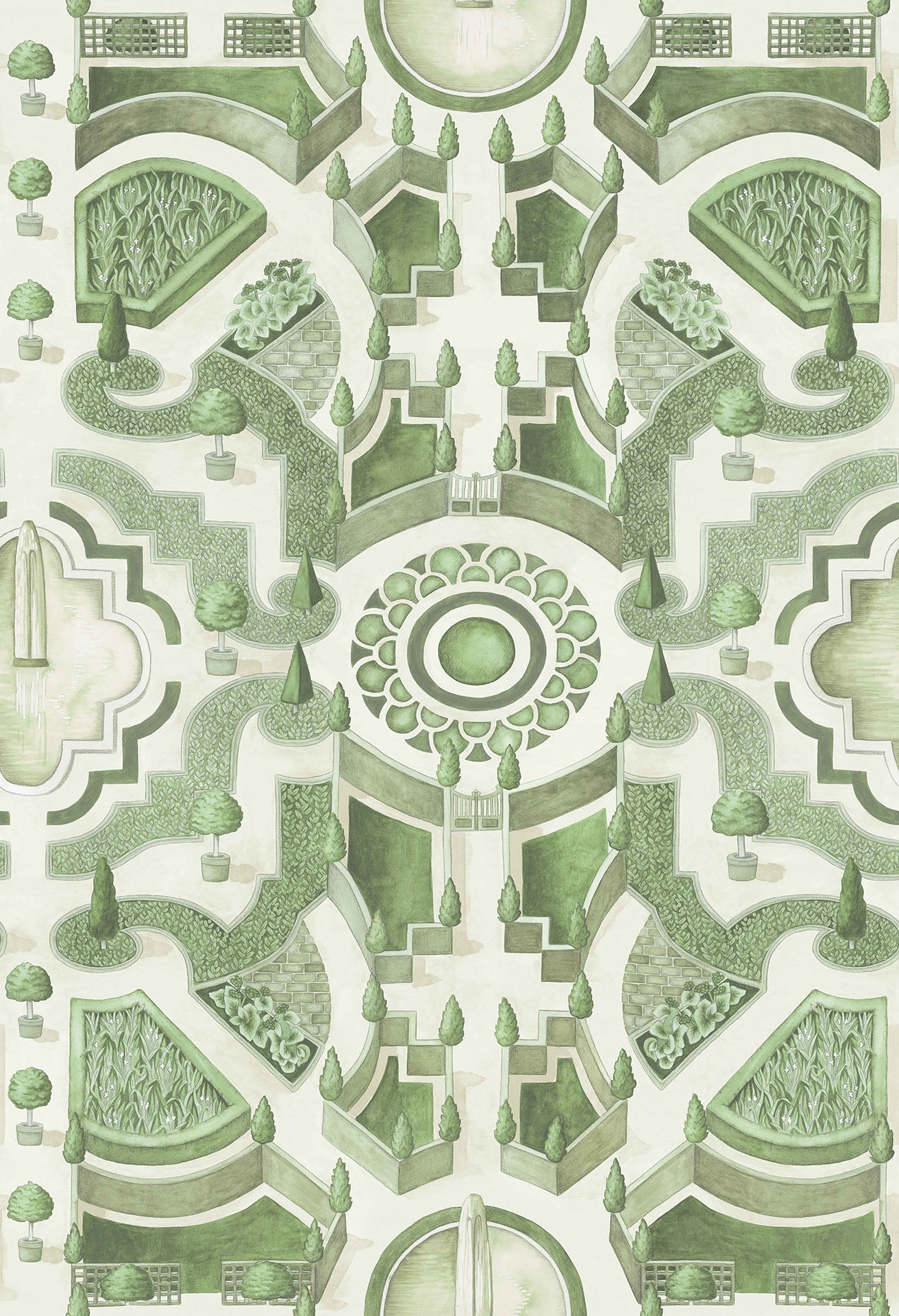 Cole & Son Topiary wallpaper - Olive Green