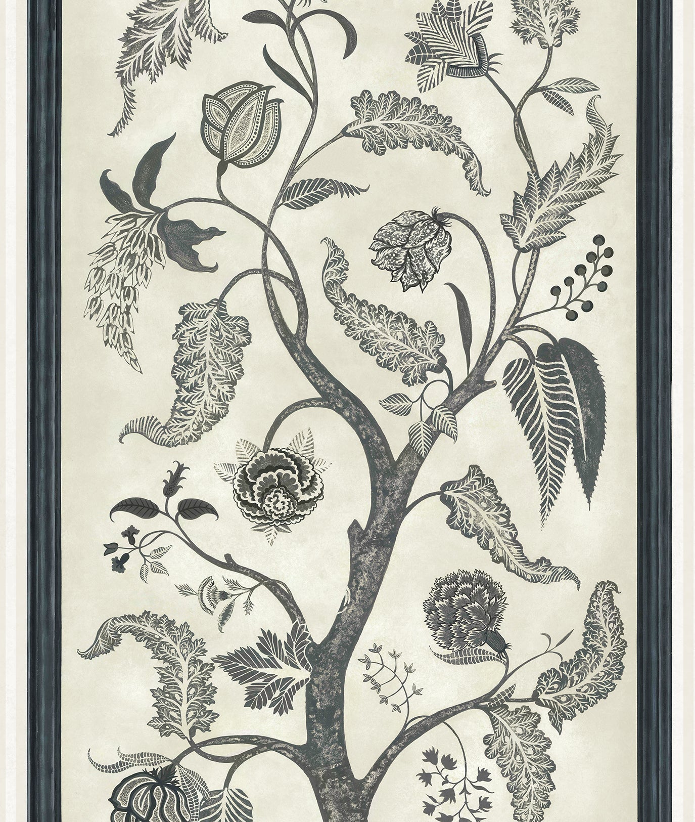 Cole & Son Trees of Eden PARADISE wallpaper - Charcoal & Parchment