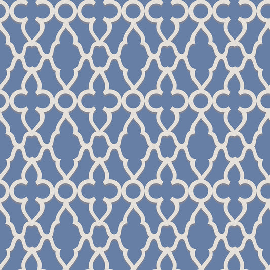 Cole & Son Treillage wallpaper - White on Hyacinth