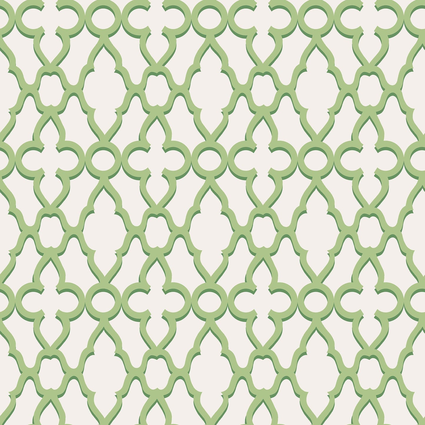 Cole & Son Treillage - Leaf Green on Chalk