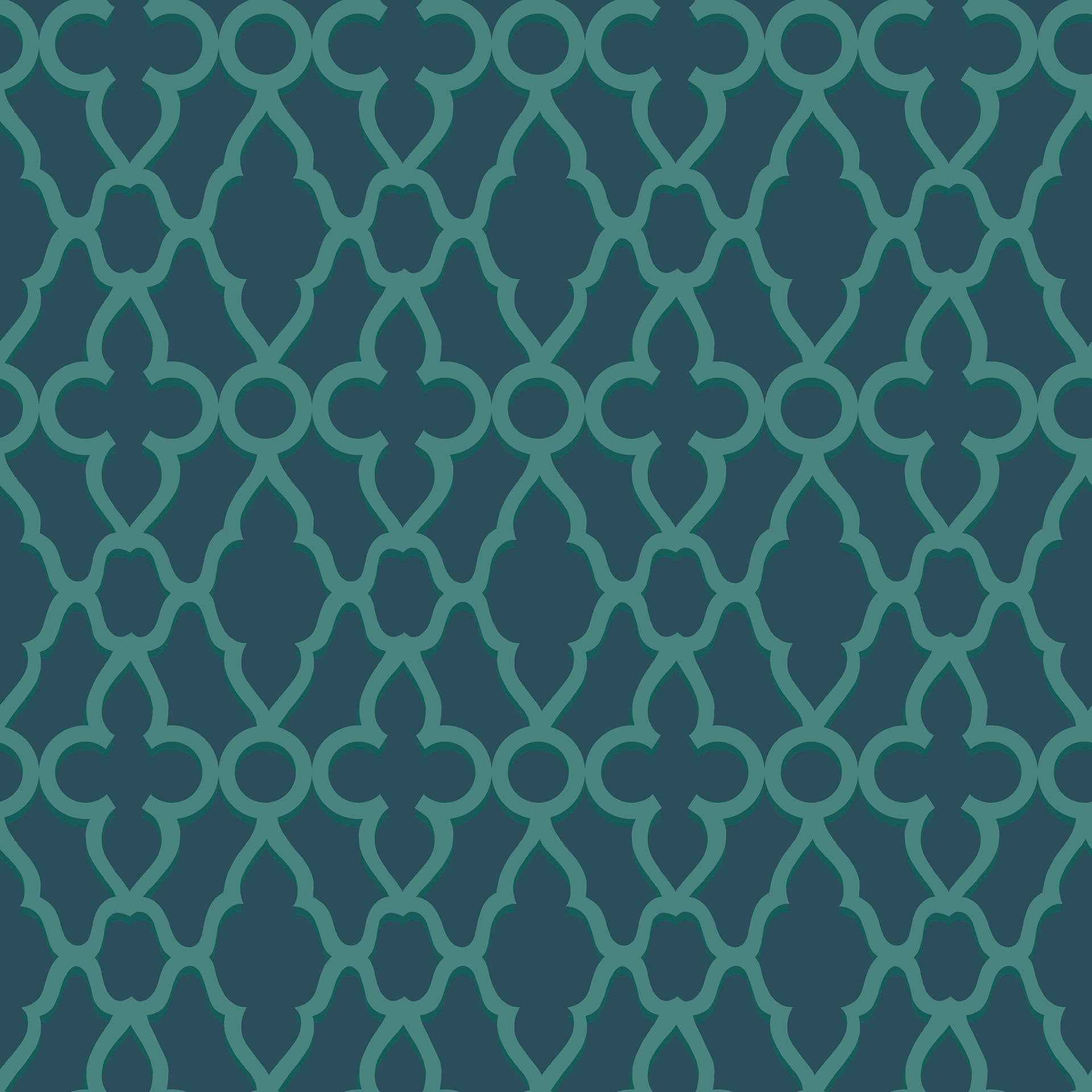 Cole & Son Treillage - Viridian on Ink