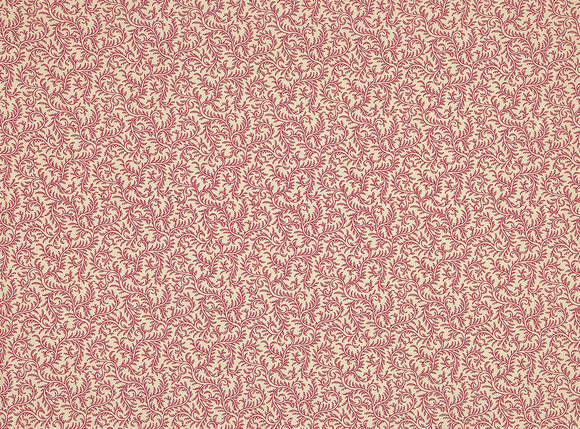 Pierre Frey Le Grand Corail Vermicule Assorti - Rouge Fond Crème