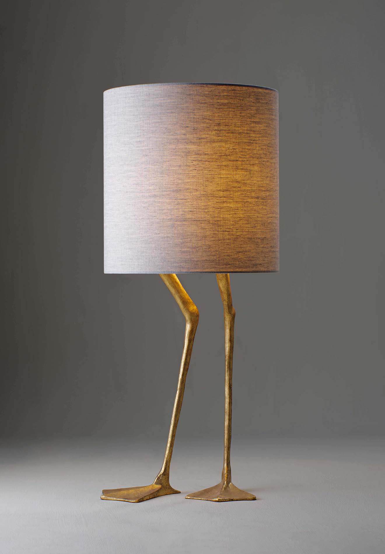 Duck Feet Lamp - Decayed Gold lit