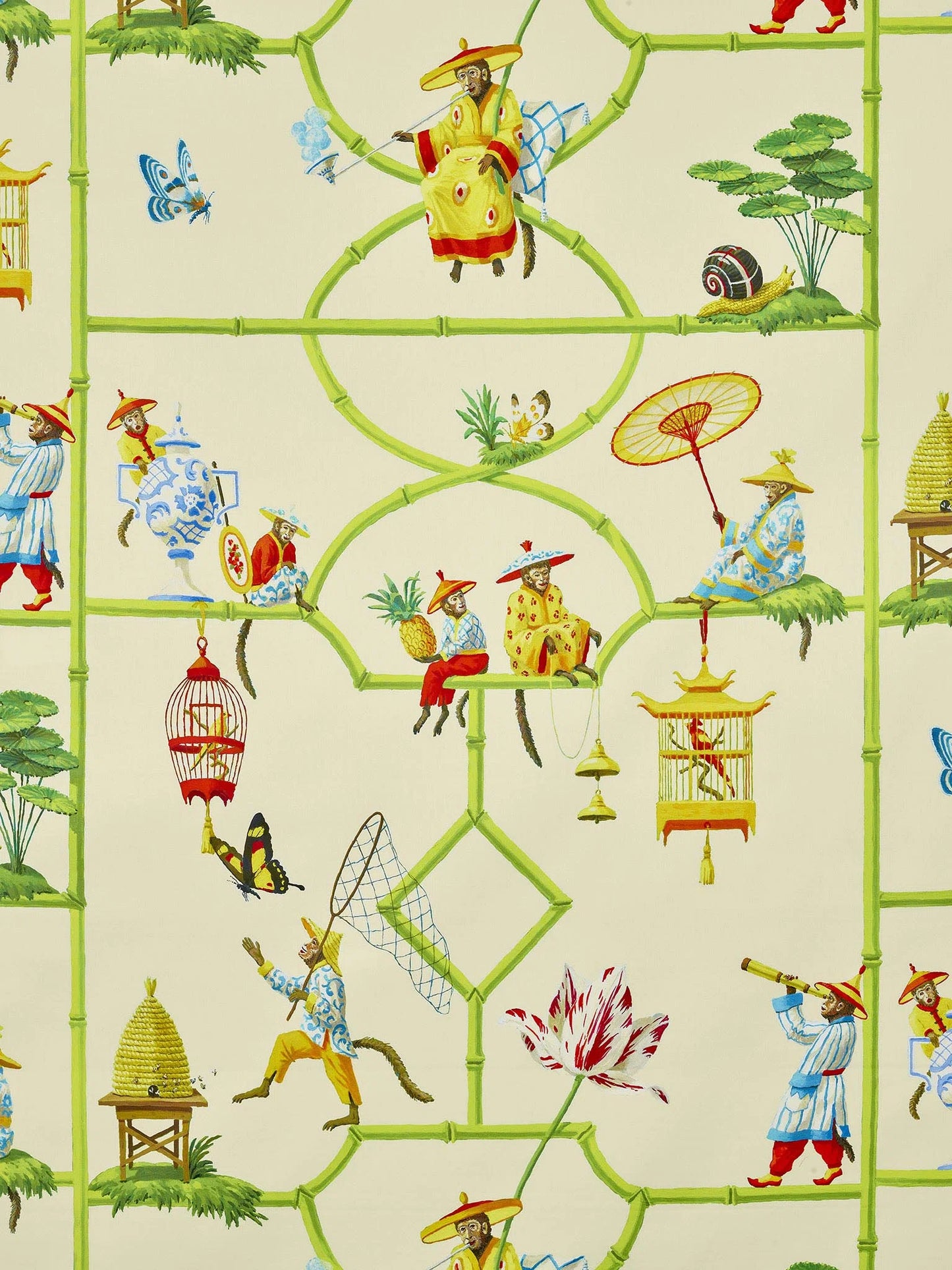Pierre Frey Les Singes Savants - Beige