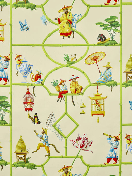 Pierre Frey Les Singes Savants - Beige