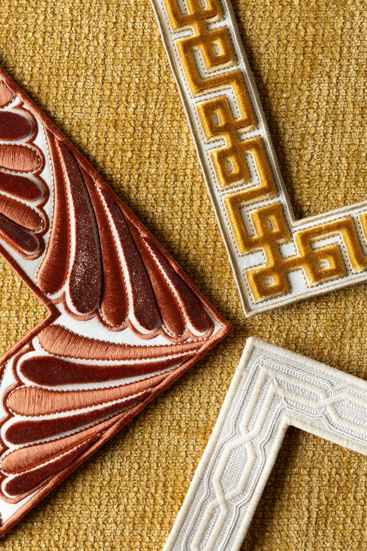 Samuel and Sons Lennox Velvet Appliqué Square — scenography