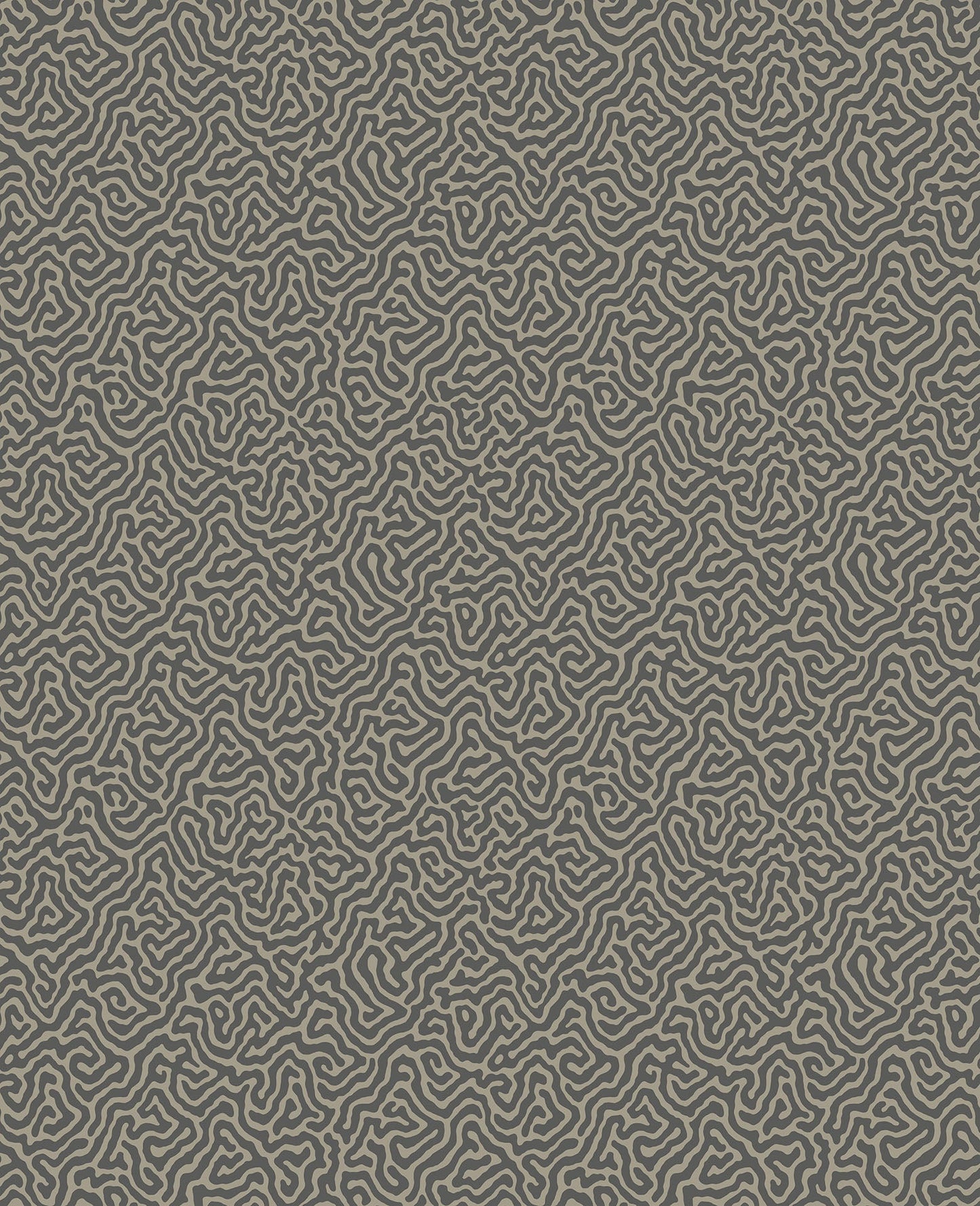 Cole & Son Vermicelli wallpaper - Charcoal on Linen