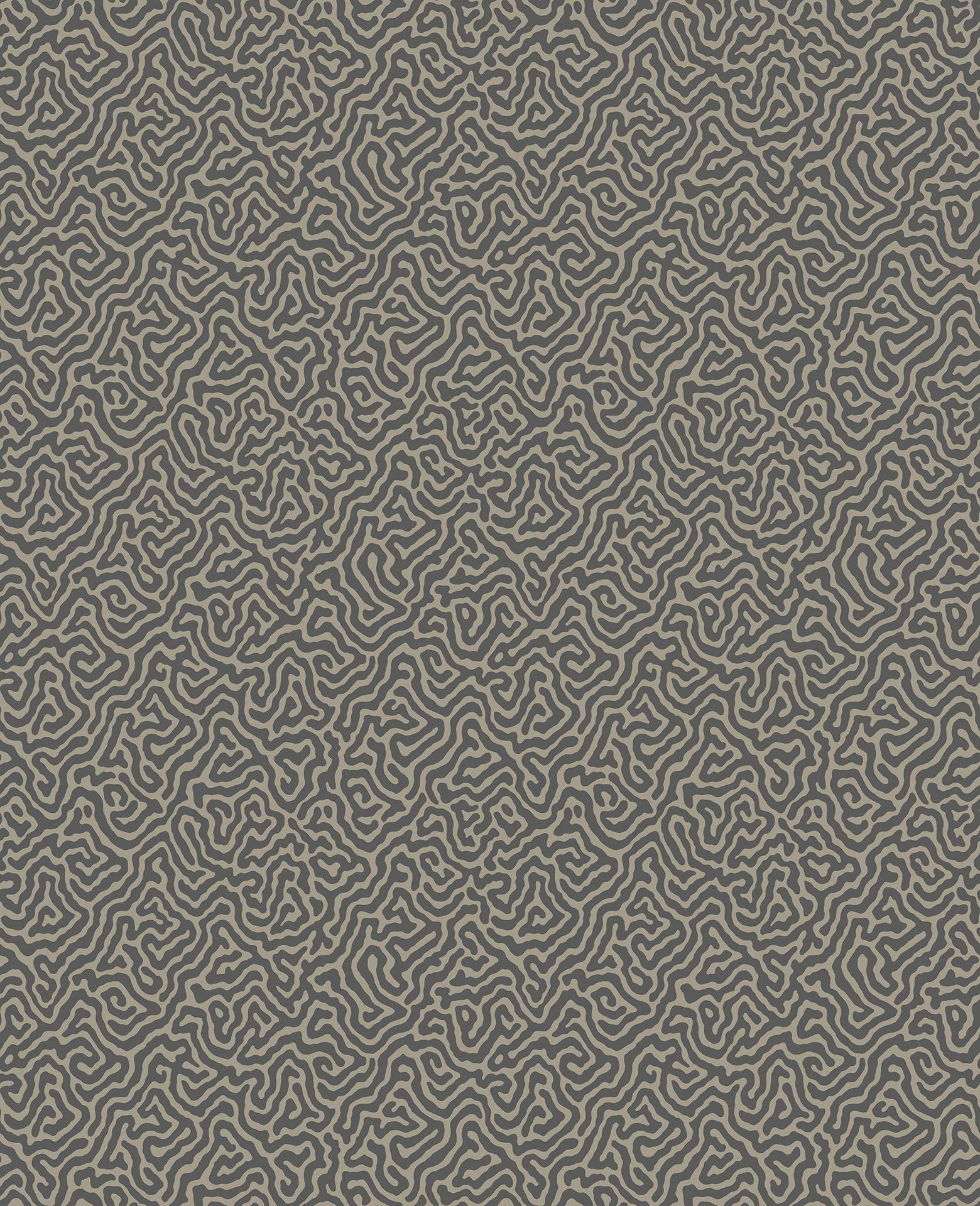 Cole & Son Vermicelli wallpaper - Charcoal on Linen
