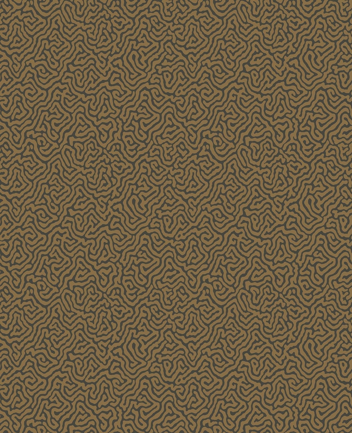Cole & Son Vermicelli - Metallic Bronze on Charcoal