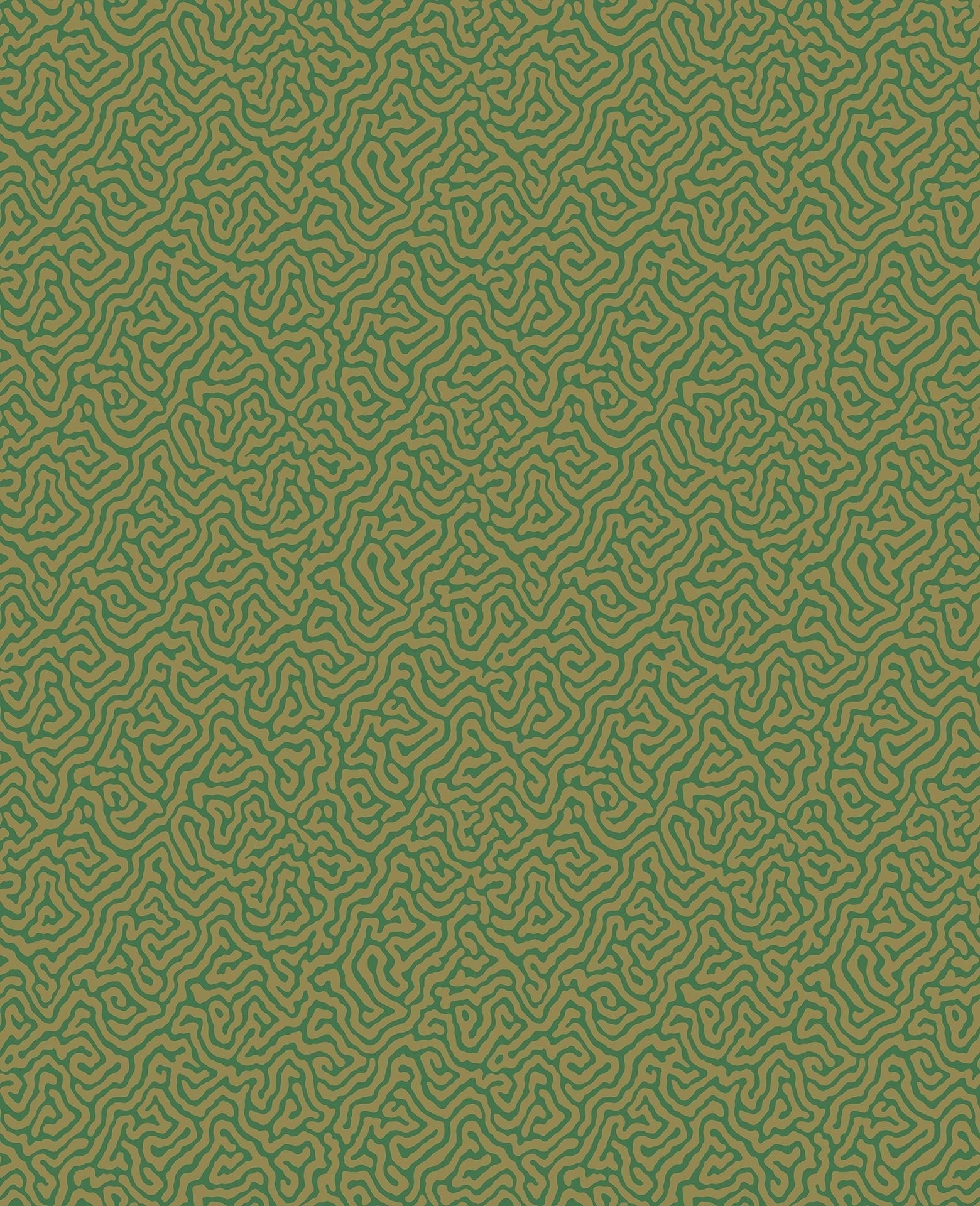 Cole & Son Vermicelli - Metallic Gold on Emerald