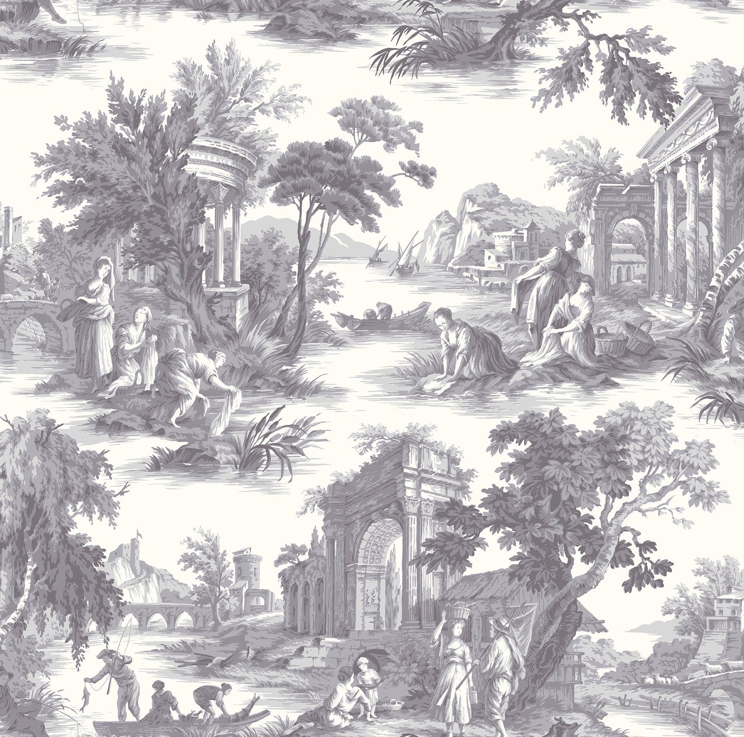 Cole & Son Villandry - Lilac Grey on Chalk
